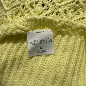 Wild Fable Light Yellow Knit Top